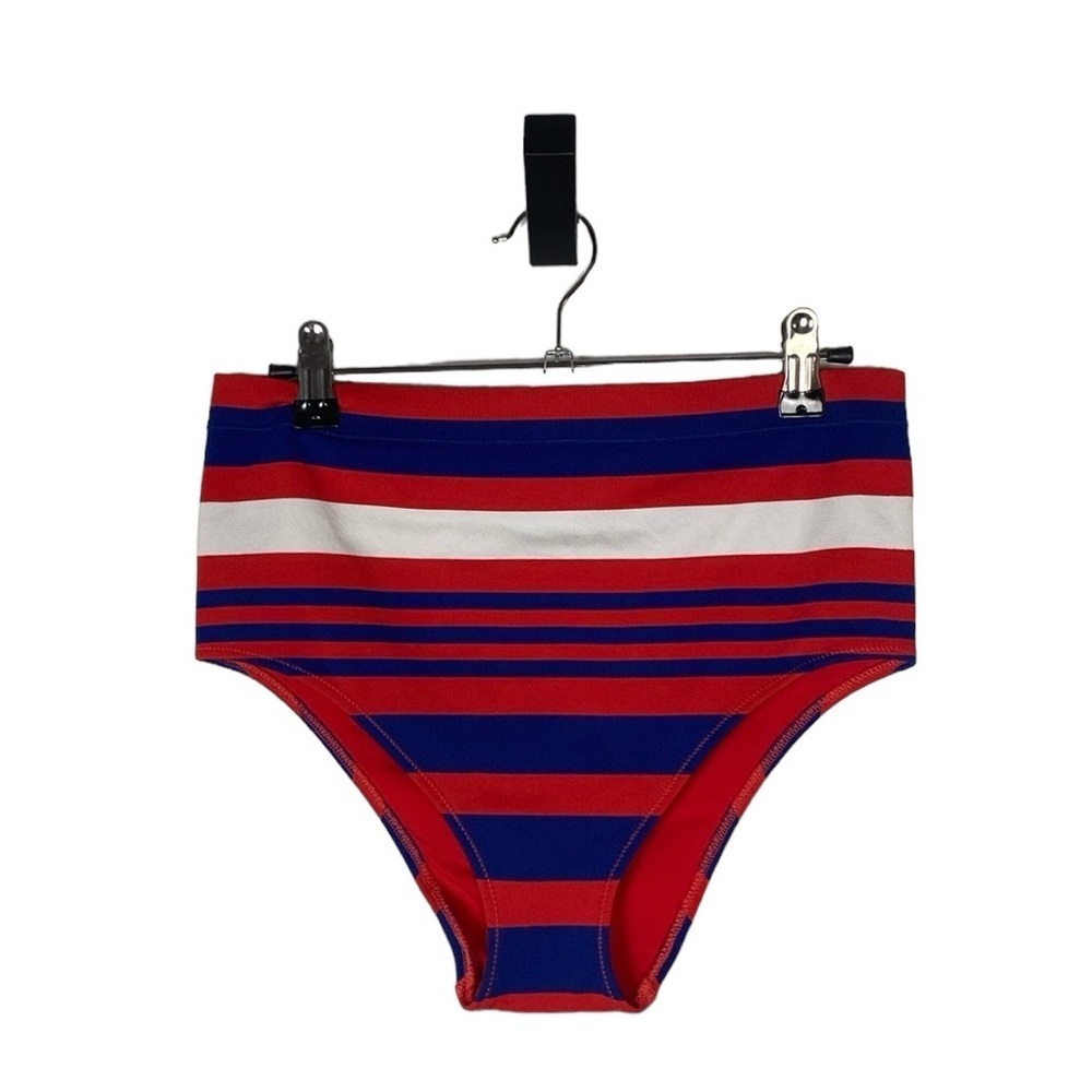 Aerie striped high-rise swim bottom